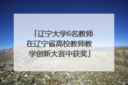 辽宁大学6名教师在辽宁省高校教师教学创新大赛中获奖