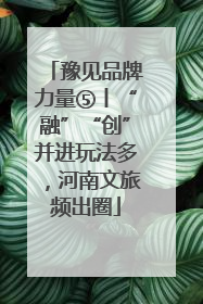 豫见品牌力量⑤丨“融”“创”并进玩法多，河南文旅频出圈