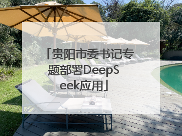 贵阳市委书记专题部署DeepSeek应用