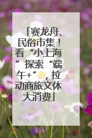 赛龙舟、民俗市集！看“小上海”探索“端午+”，拉动商旅文体大消费