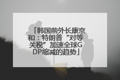 韩国前外长康京和：特朗普“对等关税”加速全球GDP缩减的趋势