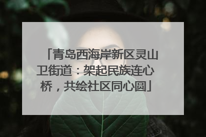 青岛西海岸新区灵山卫街道：架起民族连心桥，共绘社区同心圆