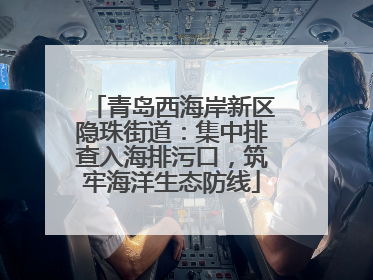 青岛西海岸新区隐珠街道：集中排查入海排污口，筑牢海洋生态防线