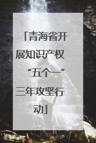 青海省开展知识产权“五个一”三年攻坚行动
