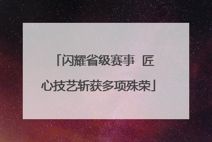闪耀省级赛事  匠心技艺斩获多项殊荣
