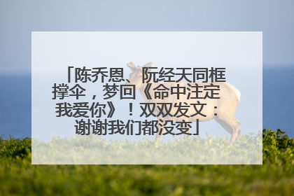 陈乔恩、阮经天同框撑伞，梦回《命中注定我爱你》！双双发文：谢谢我们都没变