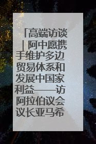 高端访谈｜阿中愿携手维护多边贸易体系和发展中国家利益——访阿拉伯议会议长亚马希