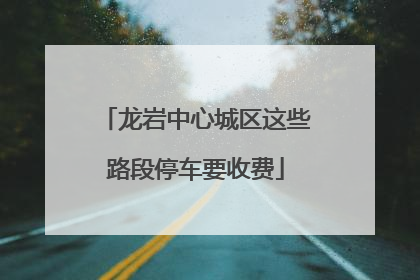 龙岩中心城区这些路段停车要收费