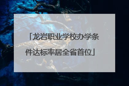 龙岩职业学校办学条件达标率居全省首位