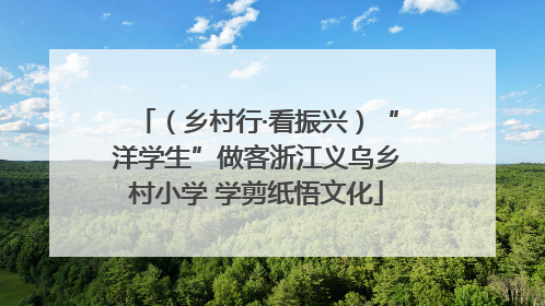 （乡村行·看振兴）“洋学生”做客浙江义乌乡村小学 学剪纸悟文化