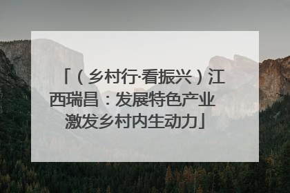（乡村行·看振兴）江西瑞昌：发展特色产业 激发乡村内生动力