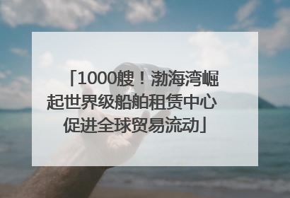 1000艘！渤海湾崛起世界级船舶租赁中心 促进全球贸易流动