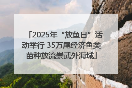 2025年“放鱼日”活动举行 35万尾经济鱼类苗种放流崇武外海域
