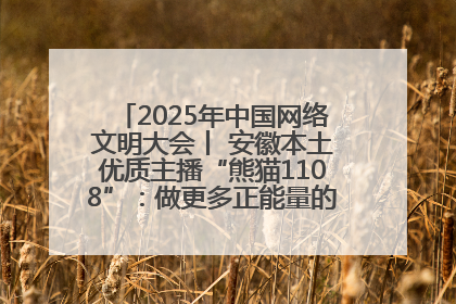 2025年中国网络文明大会丨 安徽本土优质主播“熊猫1108”：做更多正能量的事情 带给大家快乐