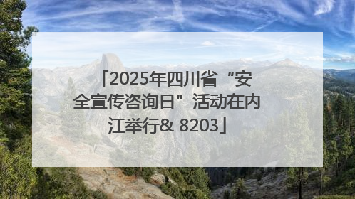 2025年四川省“安全宣传咨询日”活动在内江举行& 8203