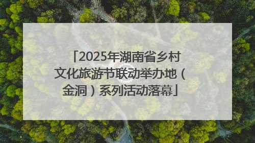 2025年湖南省乡村文化旅游节联动举办地（金洞）系列活动落幕
