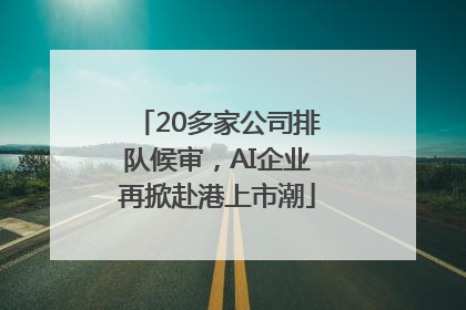 20多家公司排队候审，AI企业再掀赴港上市潮