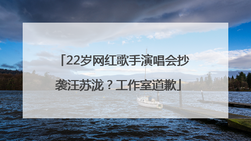 22岁网红歌手演唱会抄袭汪苏泷？工作室道歉