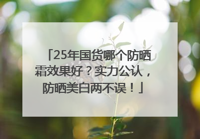 25年国货哪个防晒霜效果好？实力公认，防晒美白两不误！
