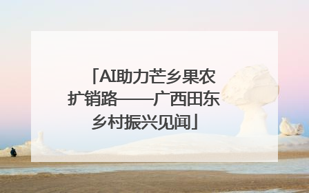 AI助力芒乡果农扩销路——广西田东乡村振兴见闻